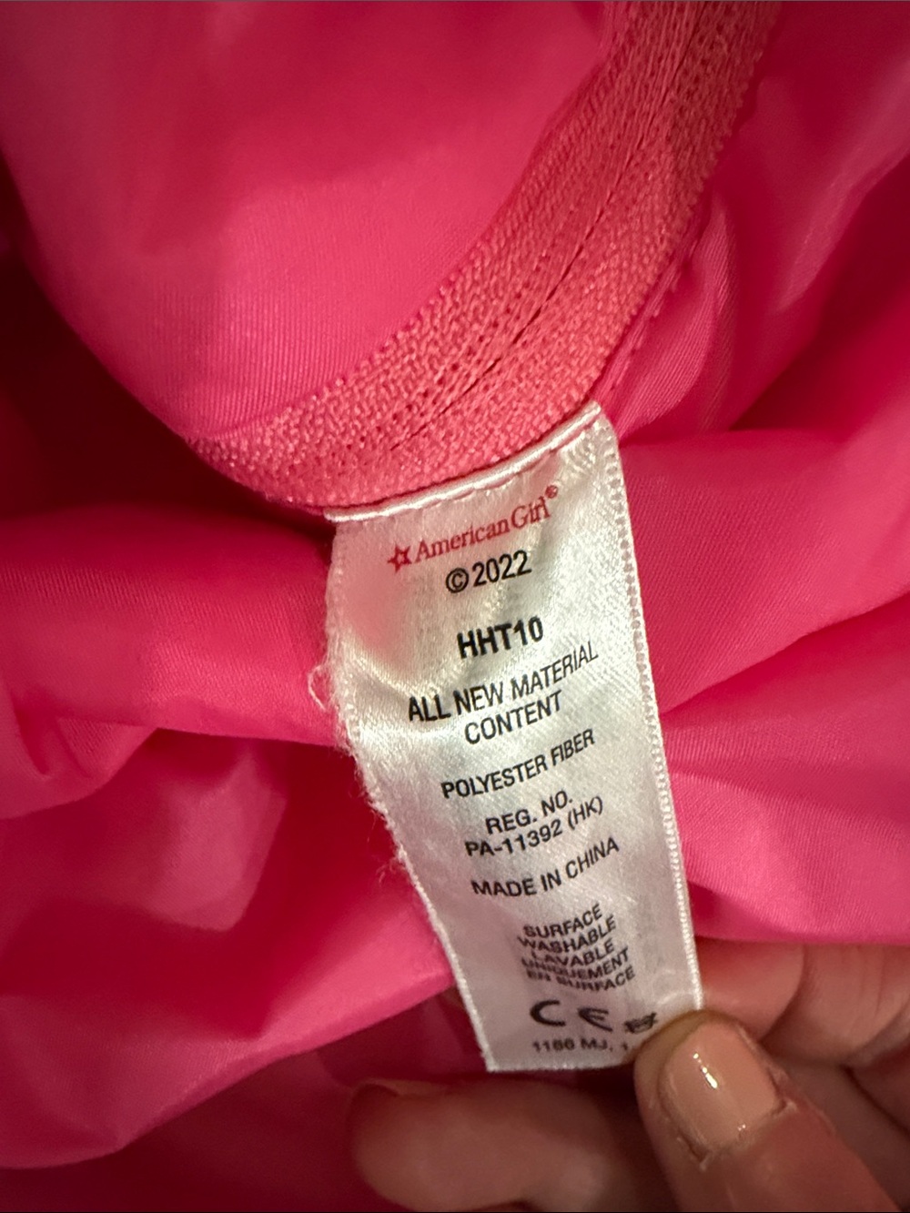 American Girl Bright Pink Pillow Tie-Dye Plush Sleep Bag - Picture 2 of 5